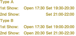 SHOW SCHEDULE